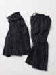 画像2: FOLL       khadi cotton stripe pants・navy (2)