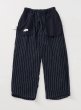 画像4: FOLL       khadi cotton stripe pants・navy (4)