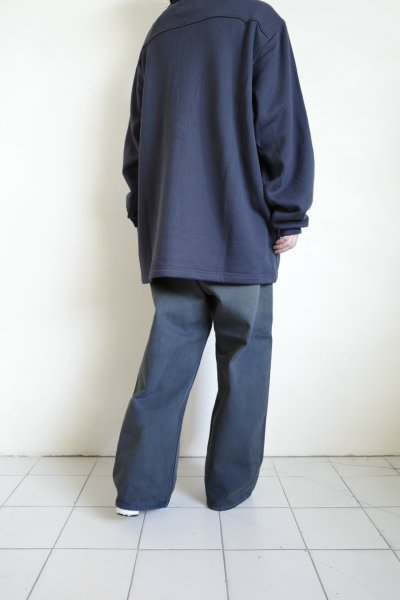 画像14: FOLL       superfine cotton sweat shirt blouson・navy (14)