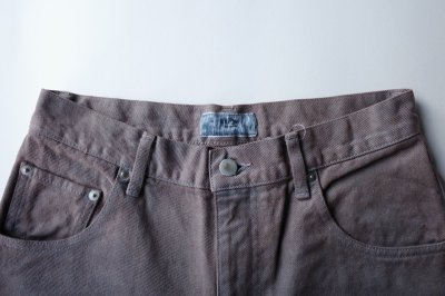 画像1: FOLL indigo layer dye wardrobe jeans・brown