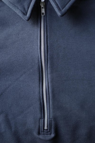 画像3: FOLL superfine cotton sweat halfzip・navy