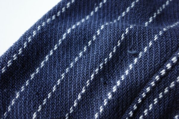 画像9: FOLL       khadi cotton stripe pants・navy (9)