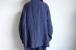 画像13: FOLL       khadi cotton stripe jacket・navy (13)
