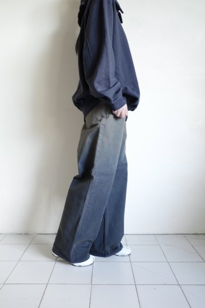 画像16: FOLL       superfine cotton sweat halfzip・navy (16)