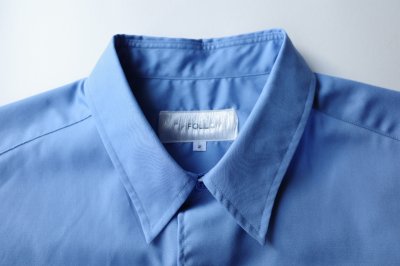 画像1: FOLL washed broad daily shirt・blue