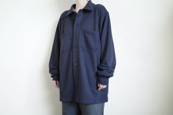 画像15: FOLL       superfine cotton sweat shirt blouson・navy (15)