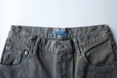 画像1: FOLL indigo layer dye wardrobe jeans・camel