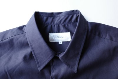 画像1: FOLL washed broad daily shirt・navy