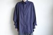 画像7: FOLL       washed broad daily shirt・navy (7)