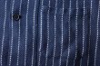 画像5: FOLL       khadi cotton stripe jacket・navy (5)