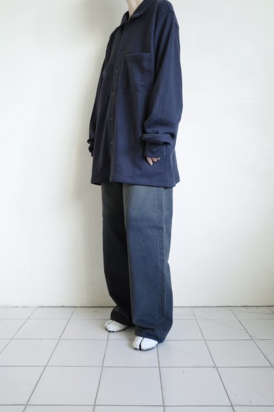 画像12: FOLL       superfine cotton sweat shirt blouson・navy (12)