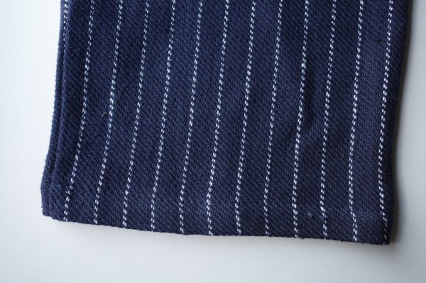 画像7: FOLL       khadi cotton stripe pants・navy (7)