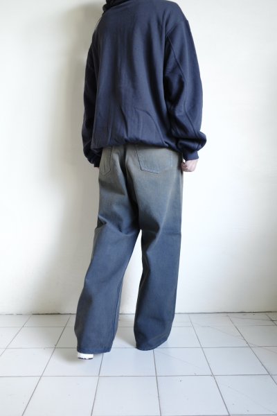 画像17: FOLL       superfine cotton sweat halfzip・navy (17)