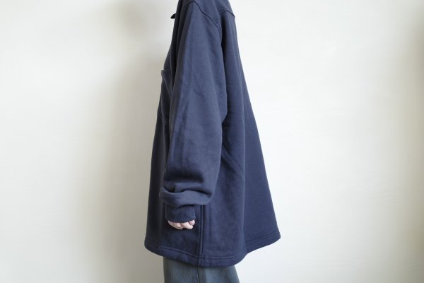 画像9: FOLL       superfine cotton sweat shirt blouson・navy (9)