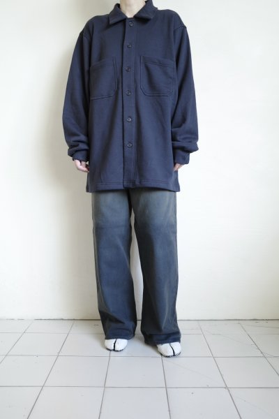 画像11: FOLL       superfine cotton sweat shirt blouson・navy (11)