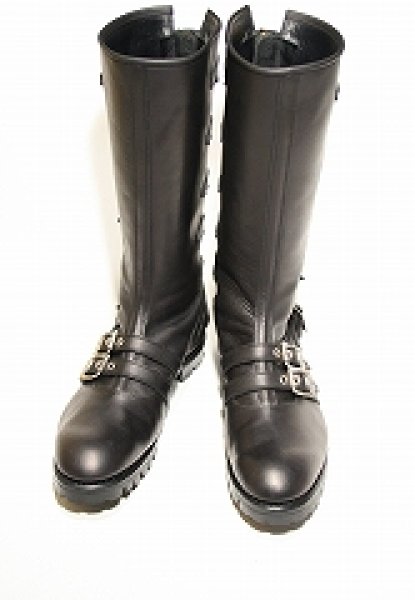 black means Leather Strap Boots・ブラック - tity