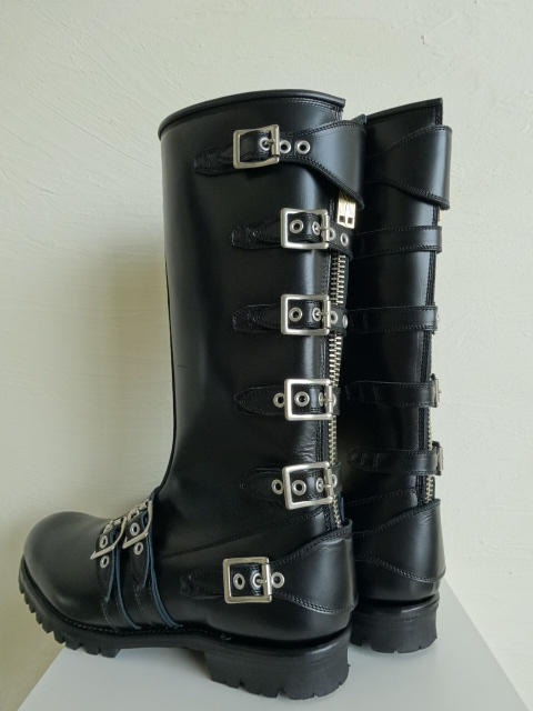 black means Leather Strap Boots・ブラック - tity