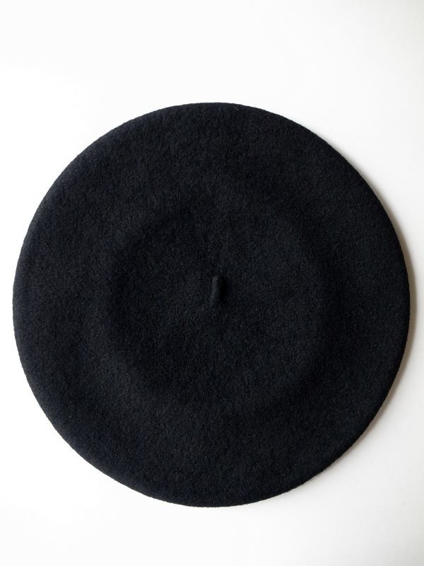 PEEL&LIFT basque beret ビックベレー帽・ブラック