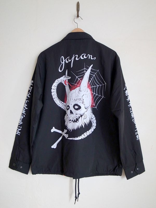 black means 般若心経oni_skull coach jacket・ブラック - tity