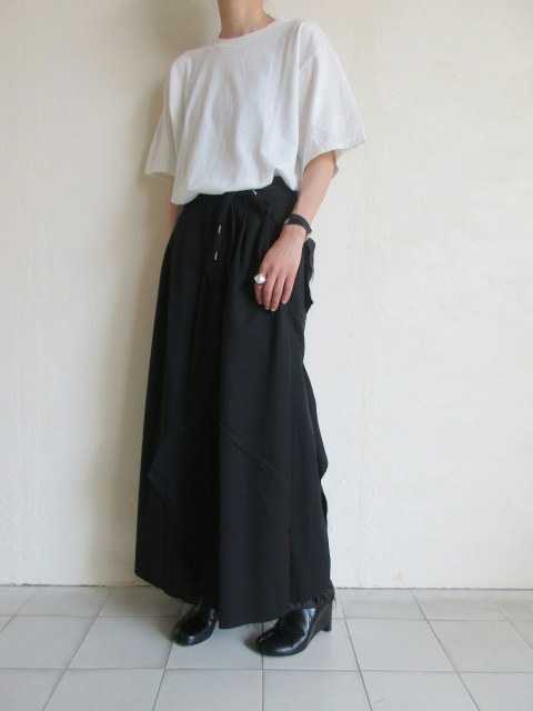 【希少】 美品　sulvam サルバム ロングスカートパンツ　Sサイズ　ブラック
