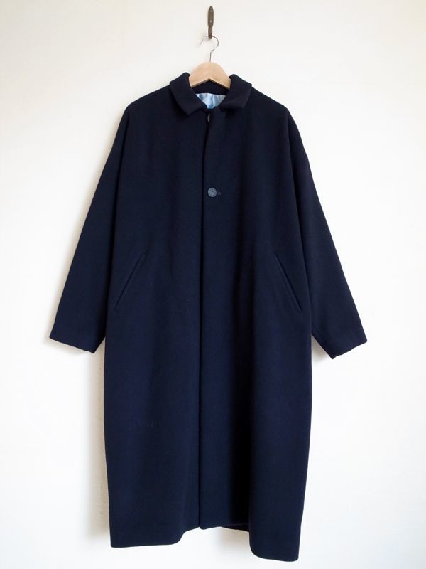 Dulcamara ウールモッサーBIGコート/NAVY