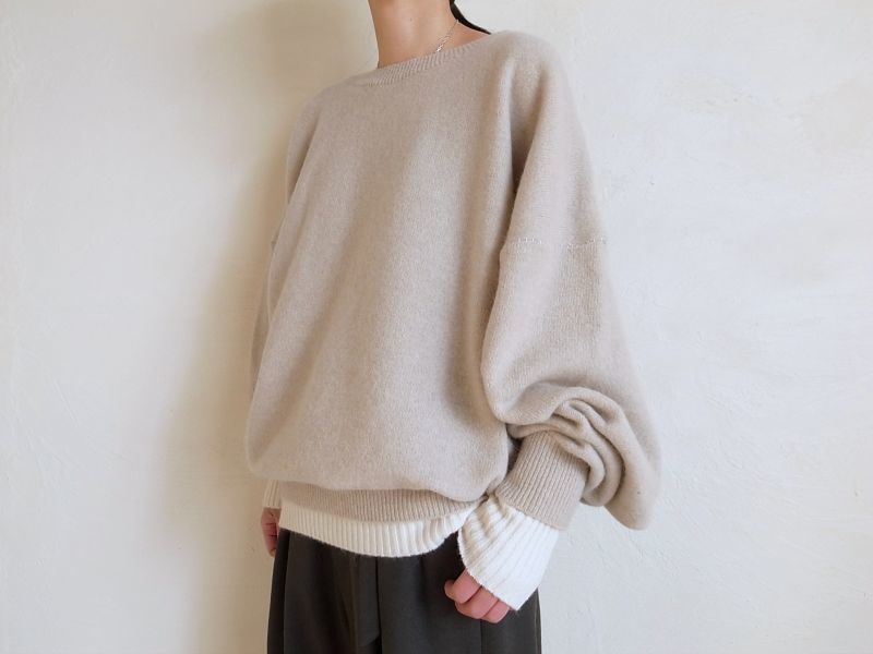 stein 18aw OVERSIZED DOUBLE KNIT LS トップス ニット/セーター