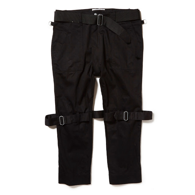 PEEL&LIFT black satin bondage trousers modern ブラックボンテージ 