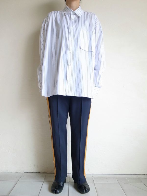 YOKE 19ss OVERSIZED SHIRTS L/S ストライプシャツ - シャツ