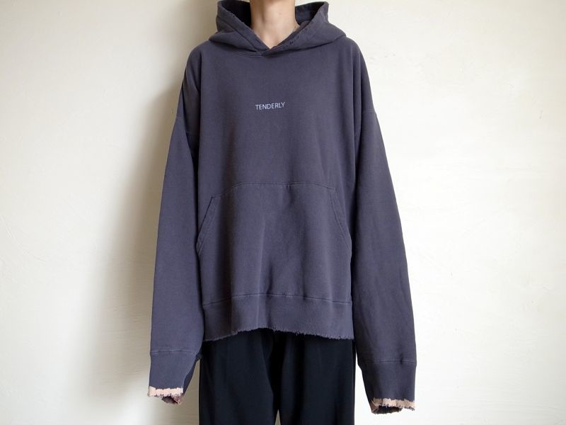 stein OVERSIZED REBUILD SWEAT HOODED・CHARCOAL - tity