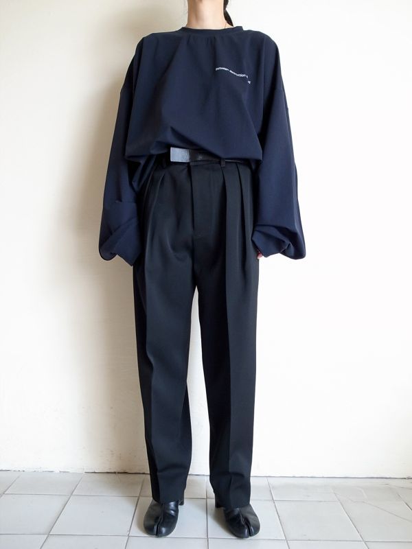 19AW stein EX WIDE TROUSERS BLACK S-