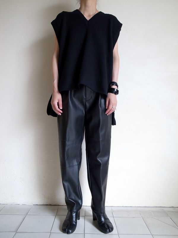 19AW stein fake leather trousers - スラックス