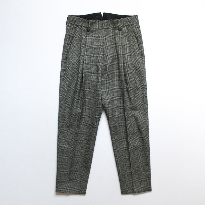 stein TWO TUCK WIDE TROUSERS・GLEN CHECK - tity