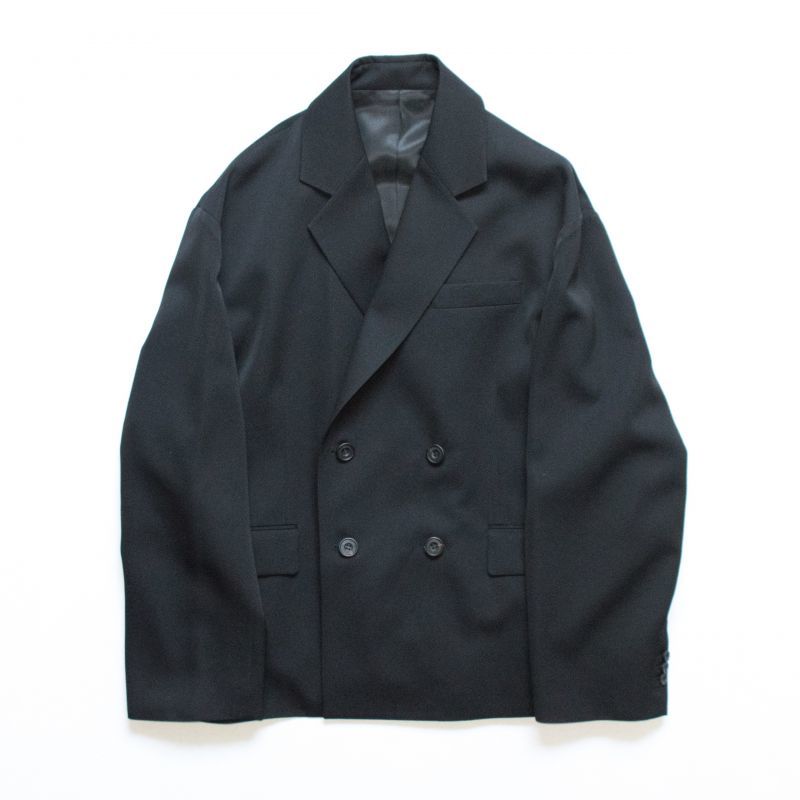 stein OVERSIZED DOUBLE BREASTED JACKET・BLACK