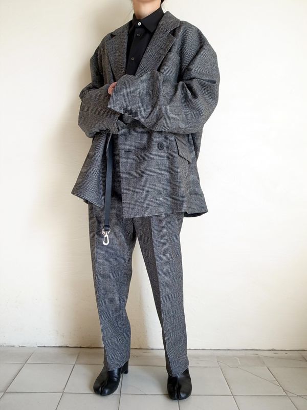 stein OVERSIZED DOUBLE BREASTED JACKET・GLEN CHECK