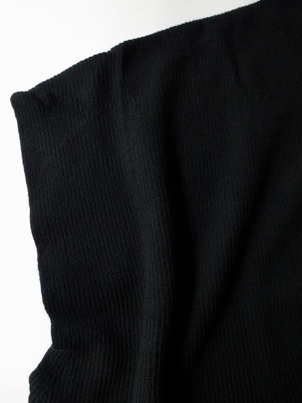 stein LAY DEEP V NECK KNIT LS・BLACK - tity