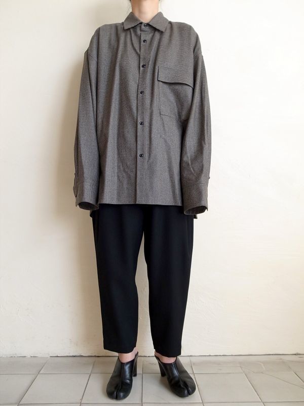 stein 20SS OVERSIZED DOWN PAT SHIRTS