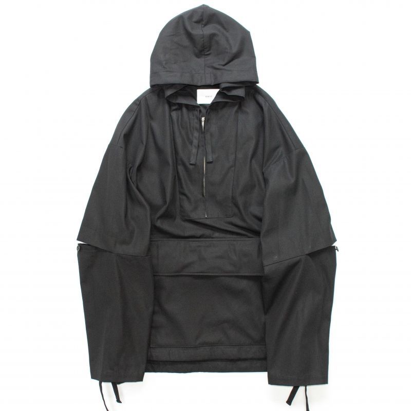 stein OVERSIZED DIVIDE SLEEVE ANORAK 黒-