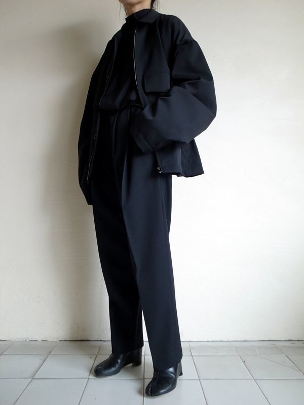stein WIDE TAPERED TROUSERS_A・BLACK - tity