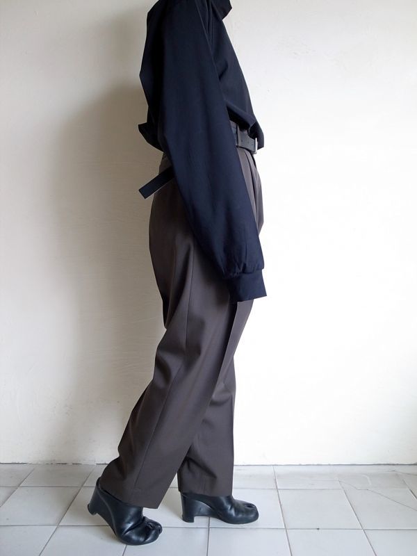stein WIDE TAPERED TROUSERS_A・BROWN - tity