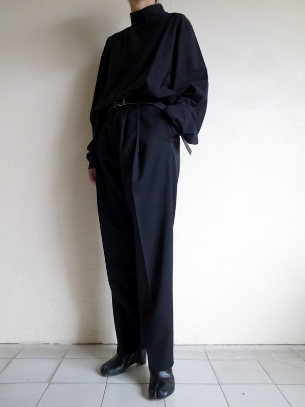 stein WIDE TAPERED TROUSERS_A・BLACK - tity