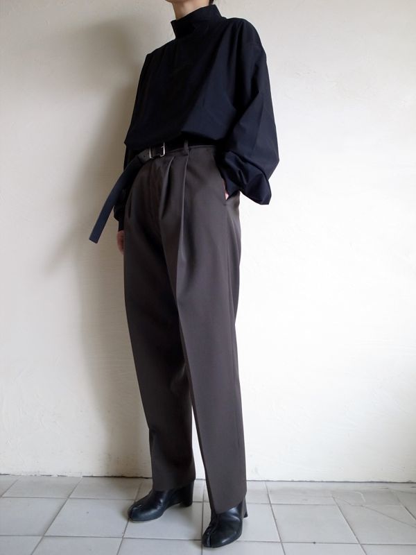 stein two tuck wide trousers 19aw