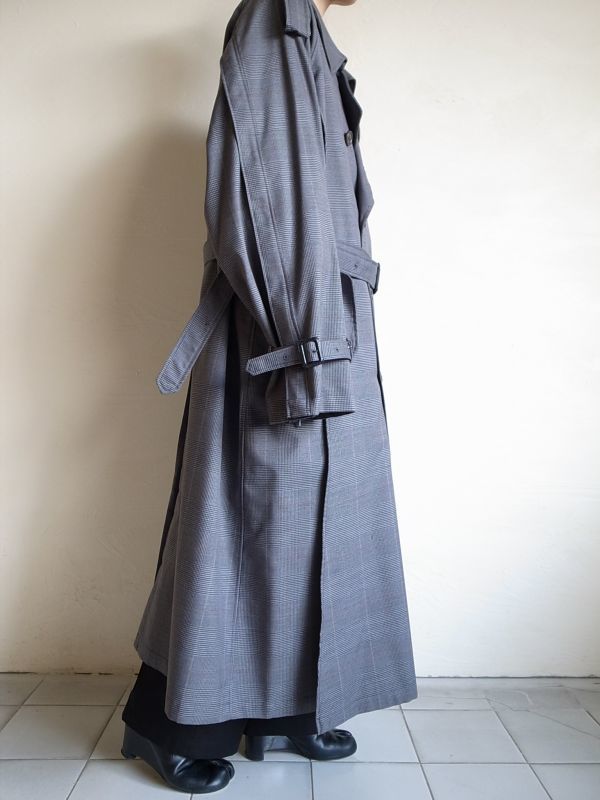 stein DOUBLE SHADE TRENCH COAT・GLEN CHECK - tity