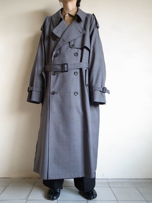 stein DOUBLE SHADE TRENCH COAT・GLEN CHECK - tity