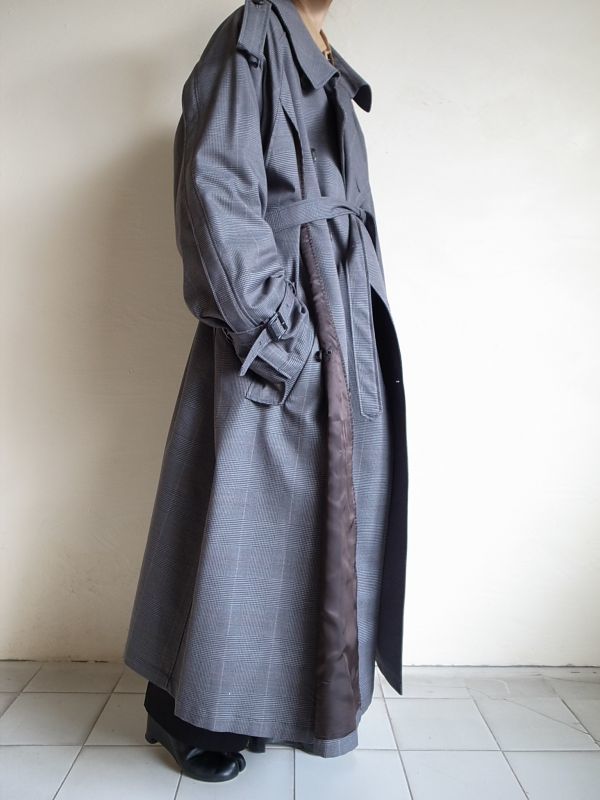 stein DOUBLE SHADE TRENCH COAT・GLEN CHECK - tity