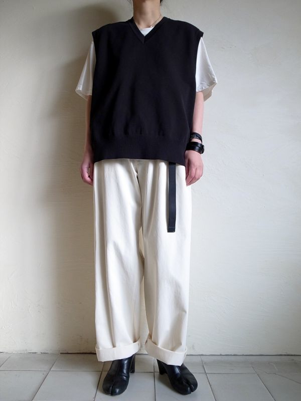 stein SEPARATED KNIT VEST・BLACK - tity
