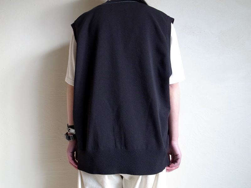 stein SEPARATED KNIT VEST・BLACK - tity