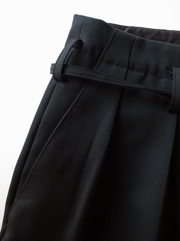 SOSHI OTSUKI ソウシオオツキ OFFICER TROUSERS WOOL・BLACK - tity