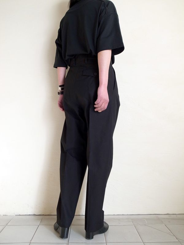 stein WIDE TAPERED TROUSERS_B・BLACK - tity