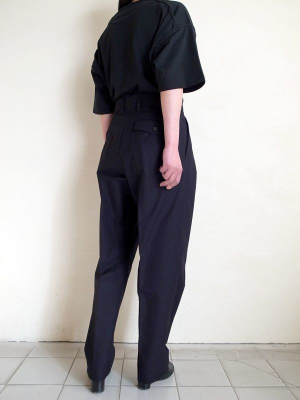 stein WIDE TAPERED TROUSERS_B・DARK NAVY - tity