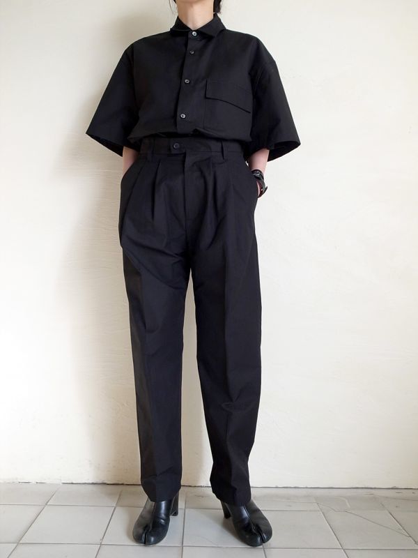 stein WIDE TAPERED TROUSERS_B・BLACK - tity